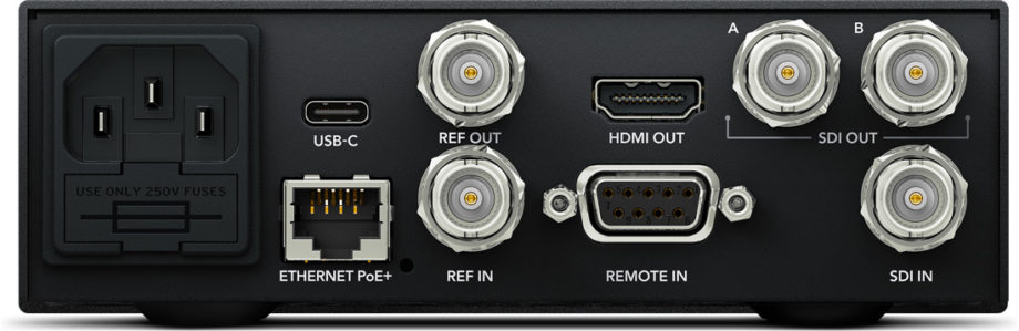 Blackmagic Hyperdeck Studio Mini Rear Panel Connections